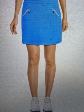 NWOT Jamie Sadock Electric Blue Golf Skort with 3 Zip Pockets; Sz: 6